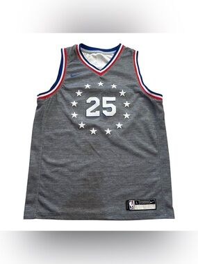 Ben Simmons #25 Philadelphia 76ers Sixers Nike Swingman City Jersey Gray Youth L